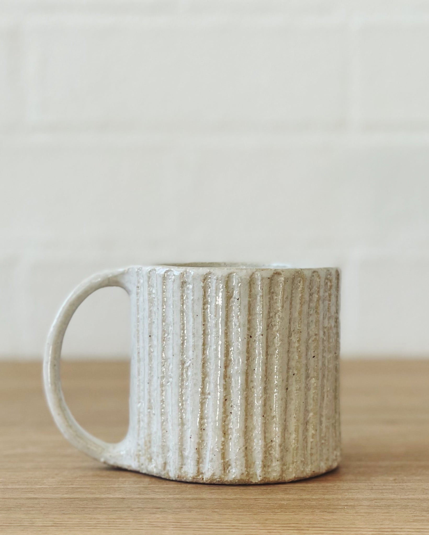 Carved white mug - regular