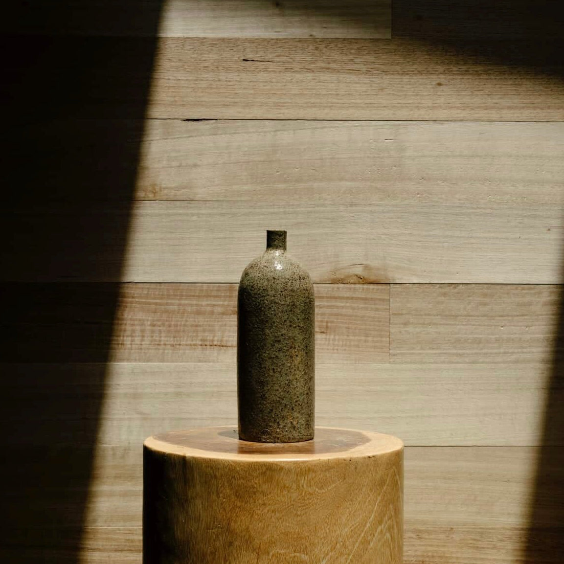Bottle Vase - Olive Speckle
