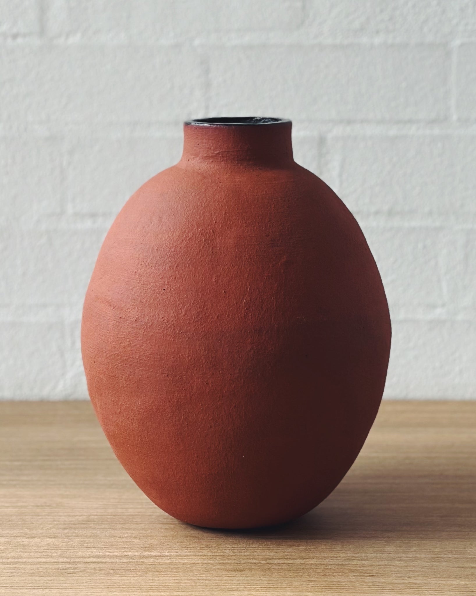 ellipse jar - terracotta