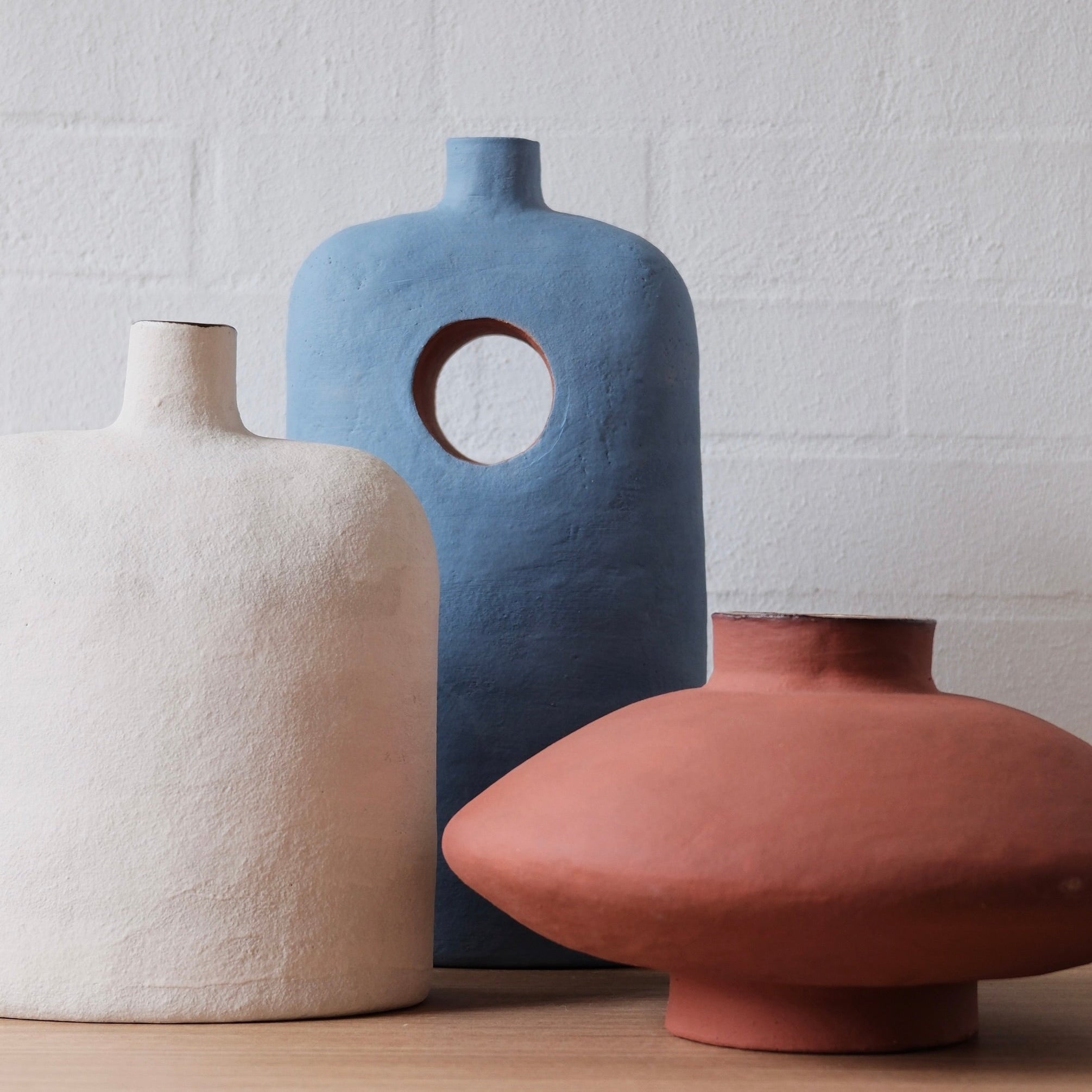 Rounded terracotta vessel