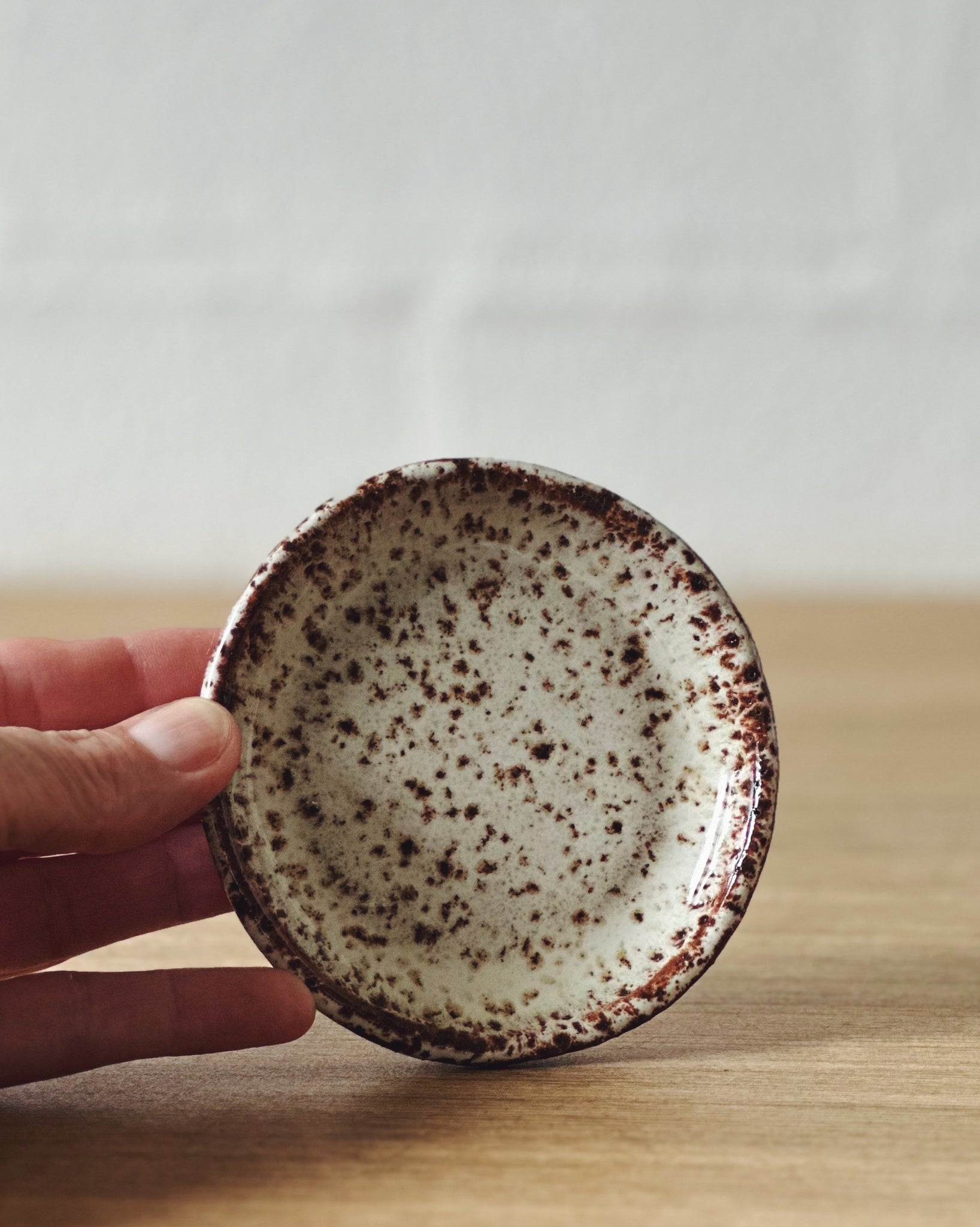 tiny plates - speckled