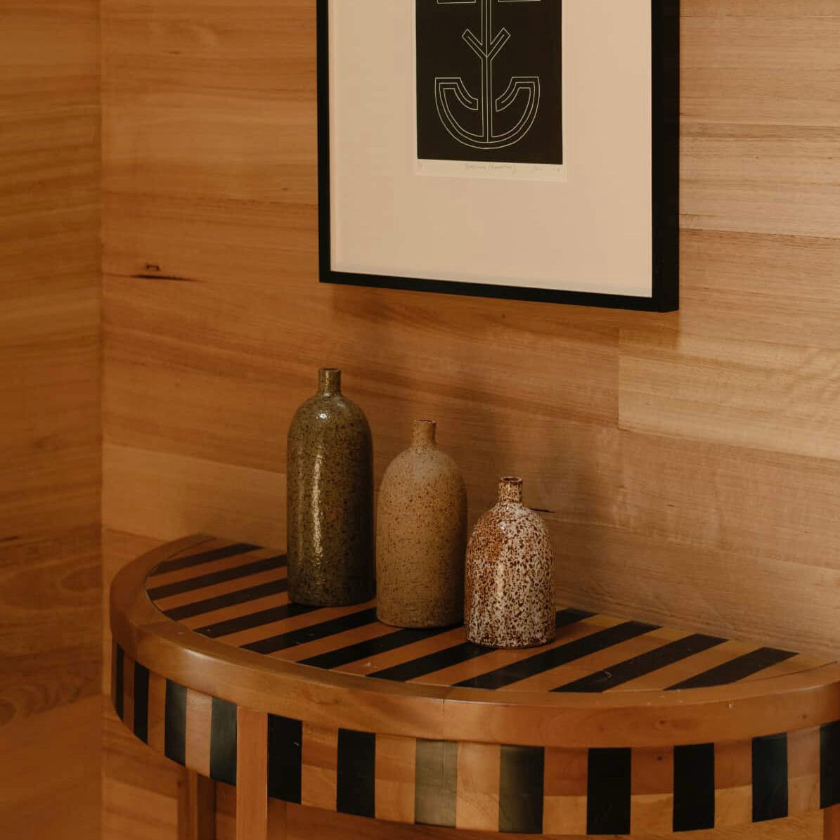 Bottle Vase - Olive Speckle