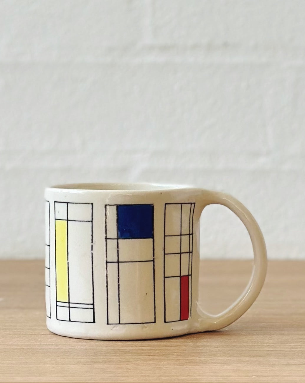 Mondrian mug (blue, yellow and red) - regular