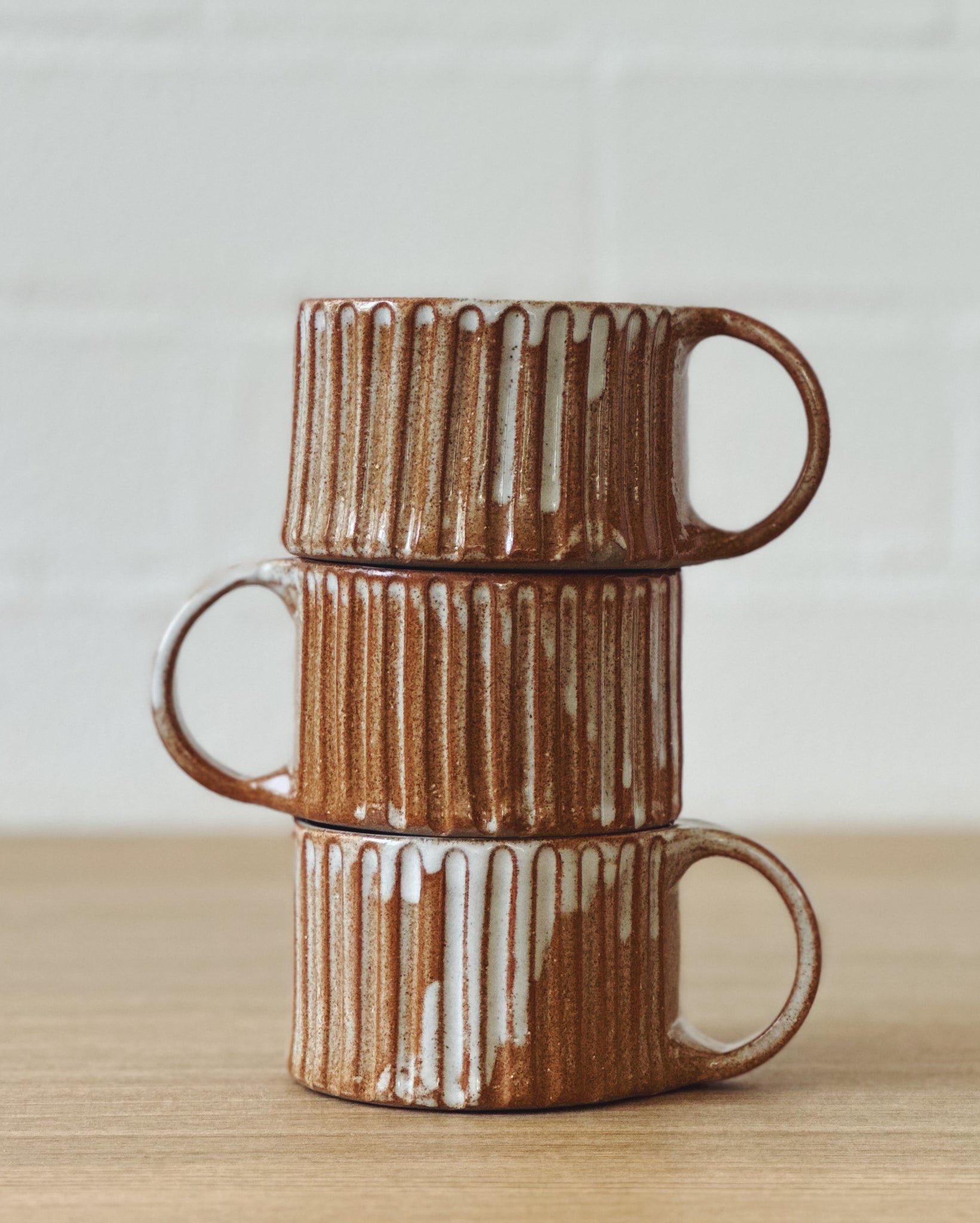 LIMITED EDITION: Carved toffee drip mug - short