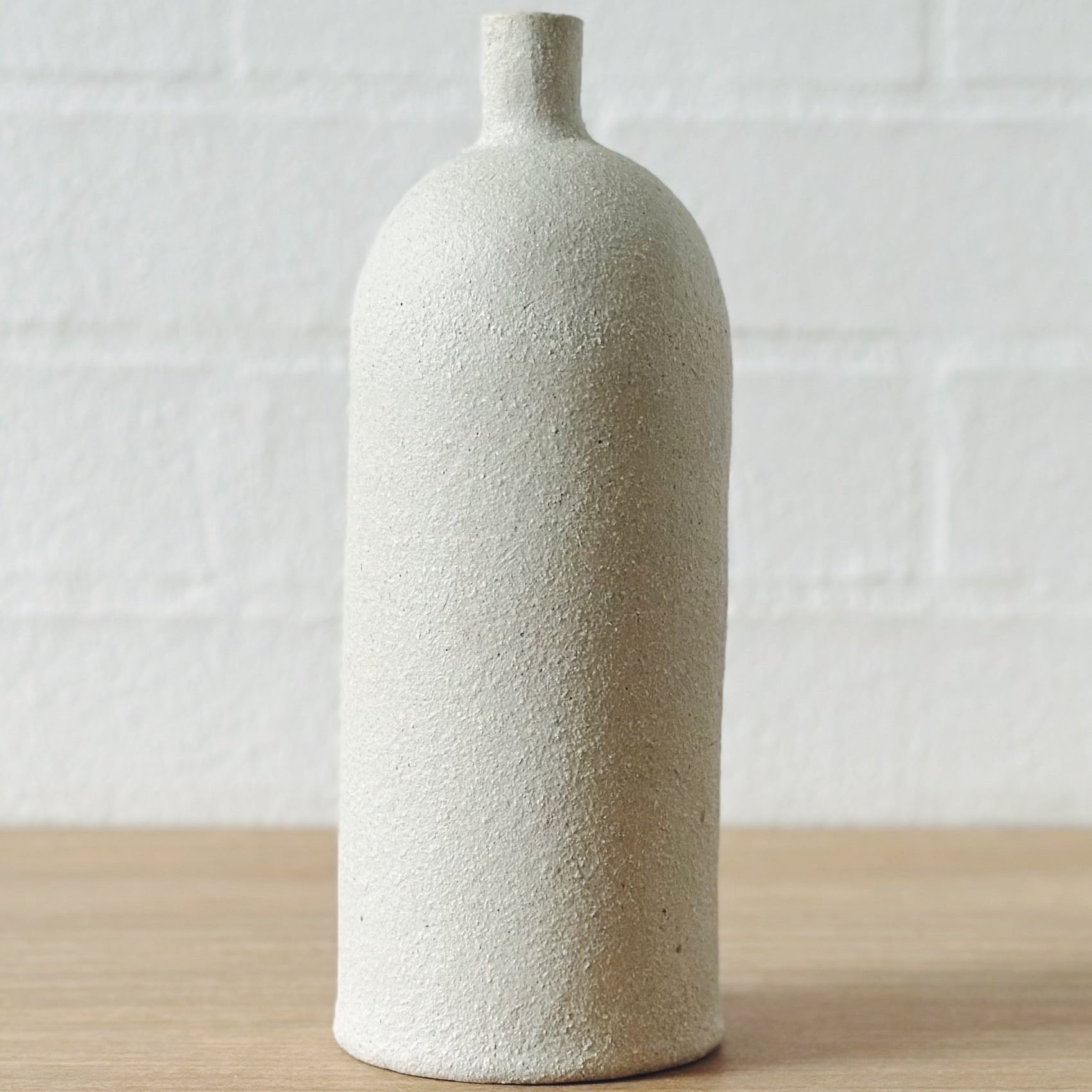 Bottle Vase - Limestone White