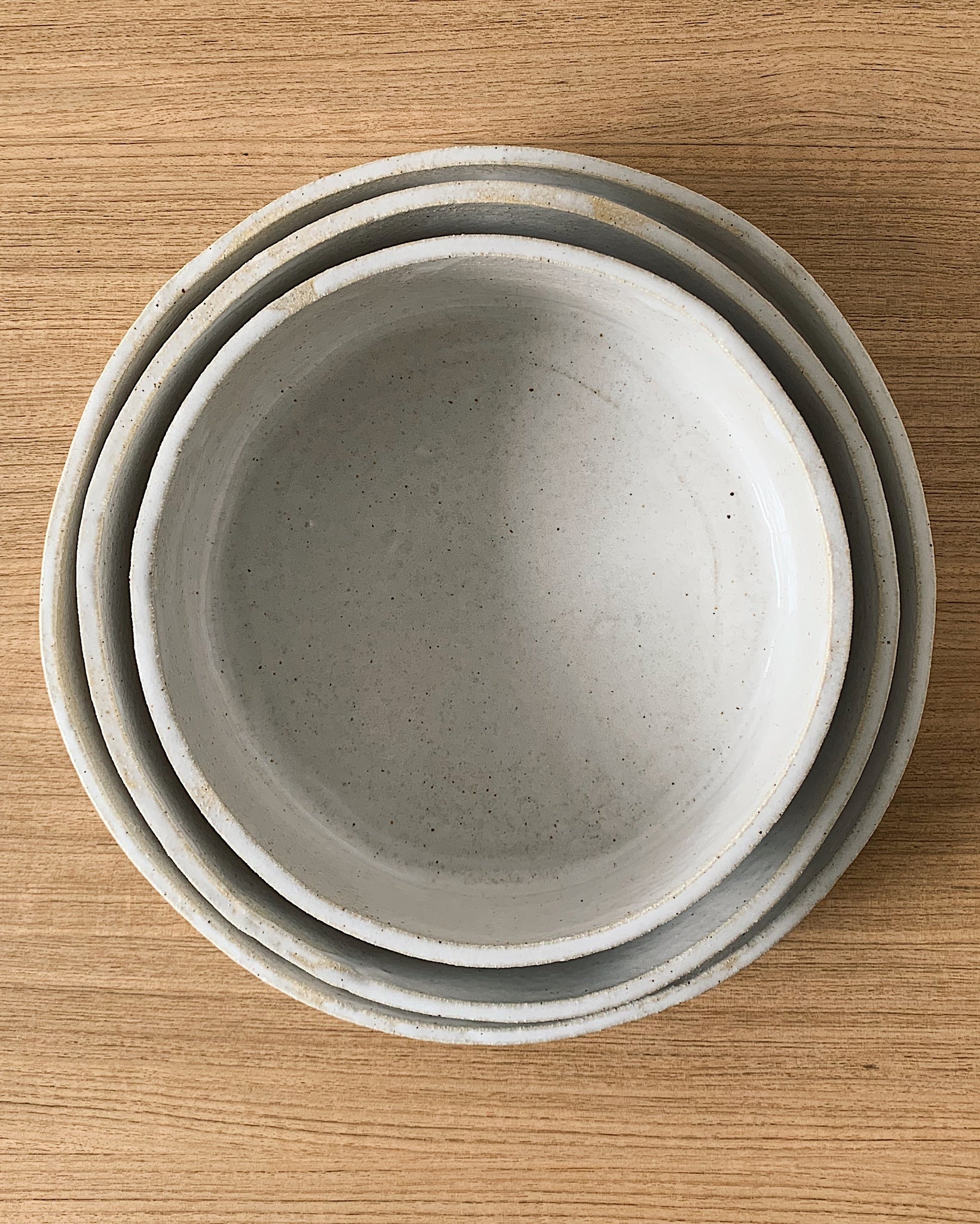 Jenn Johnston Ceramics white serveUP - stacking serving dish