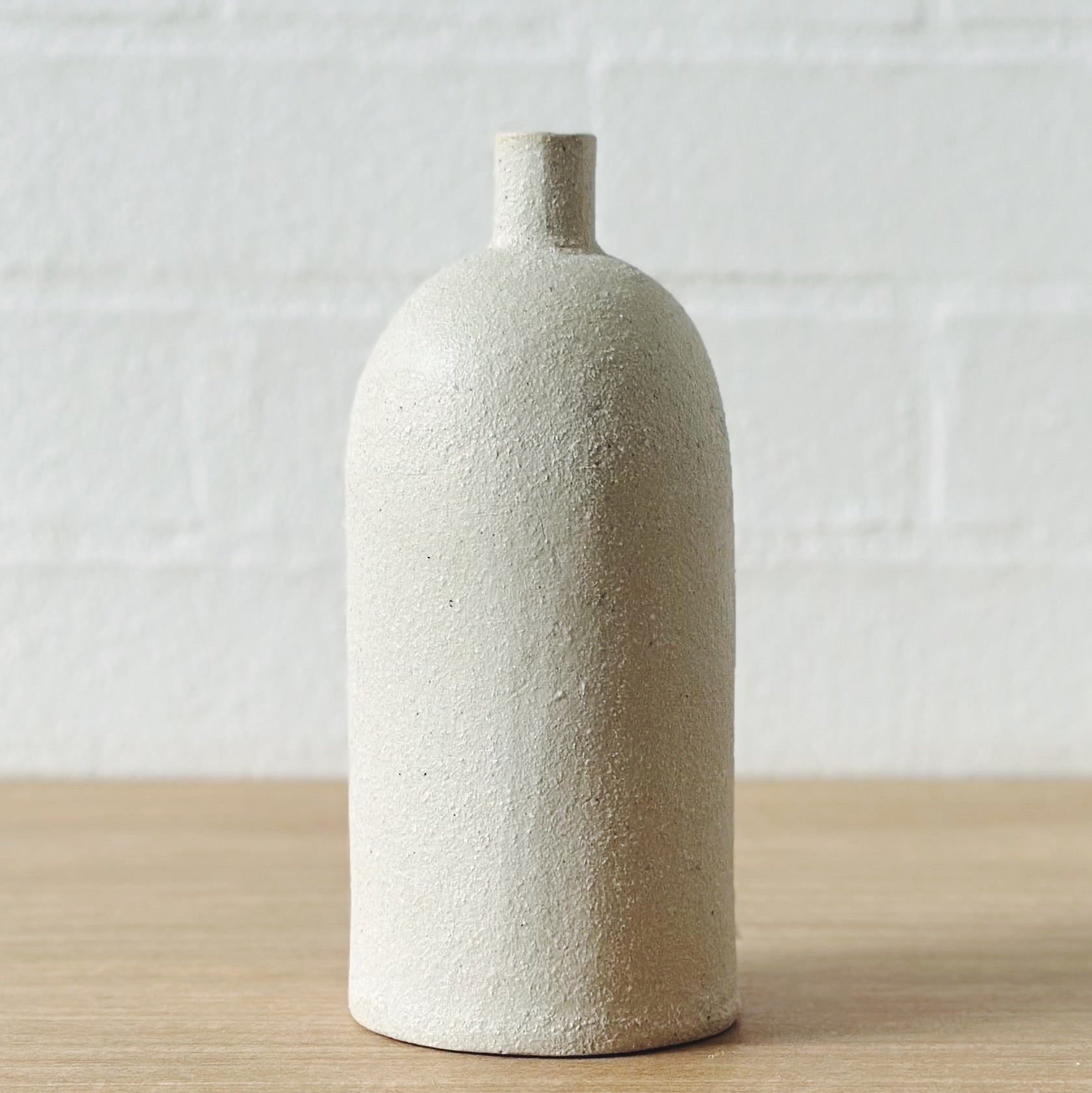 Bottle Vase - Limestone White