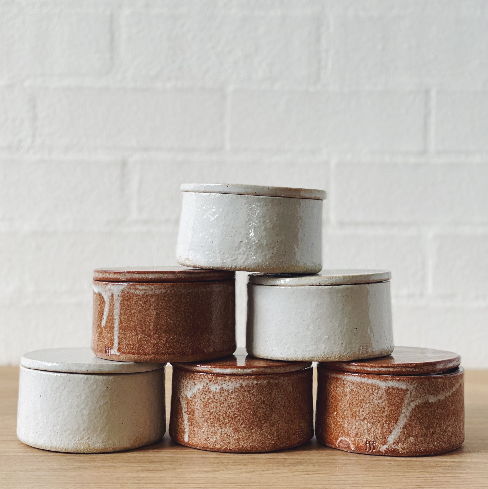 Jenn Johnston Ceramics caramel lidded container