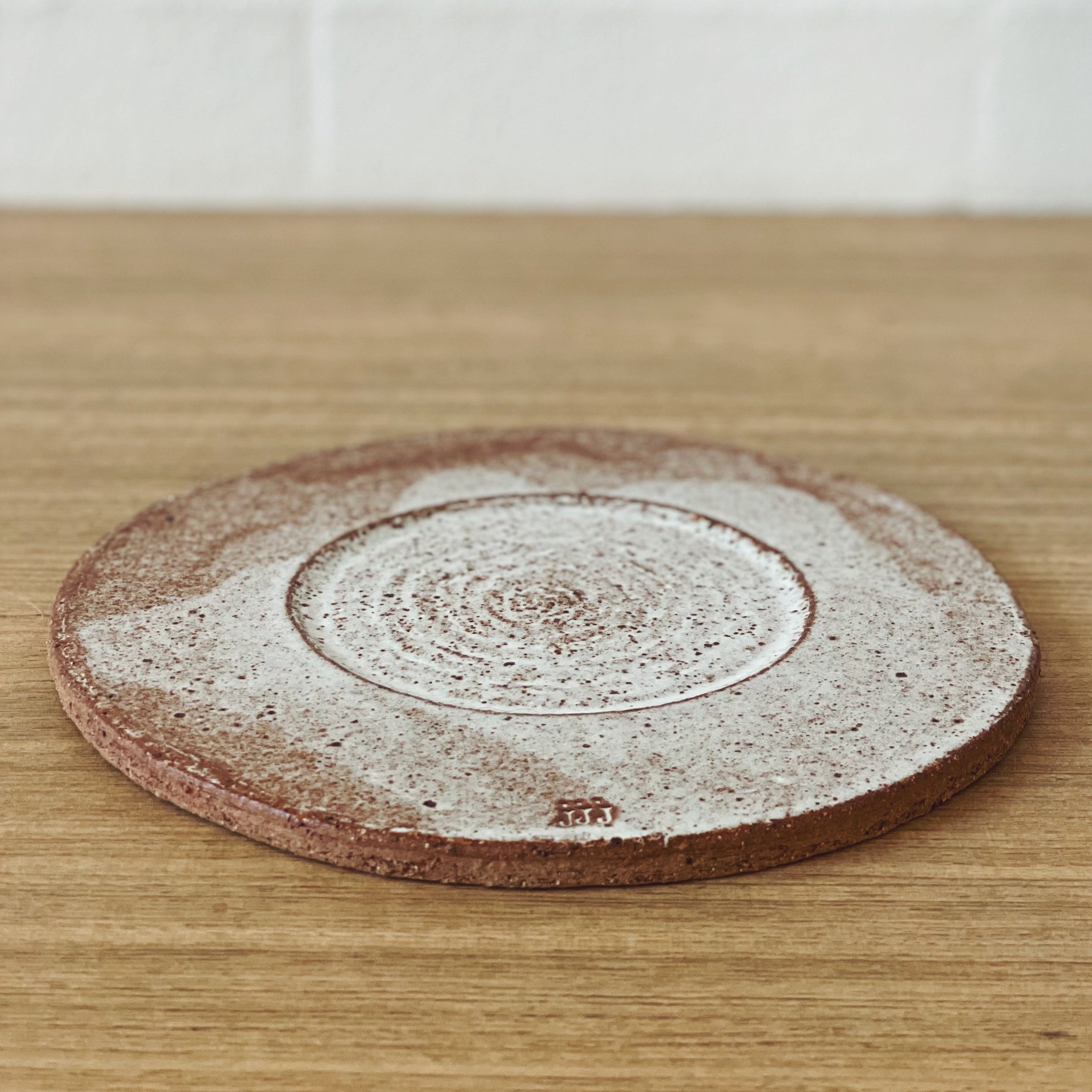 Jenn Johnston Ceramics sweet sandy planterID - with drainage hole and coaster