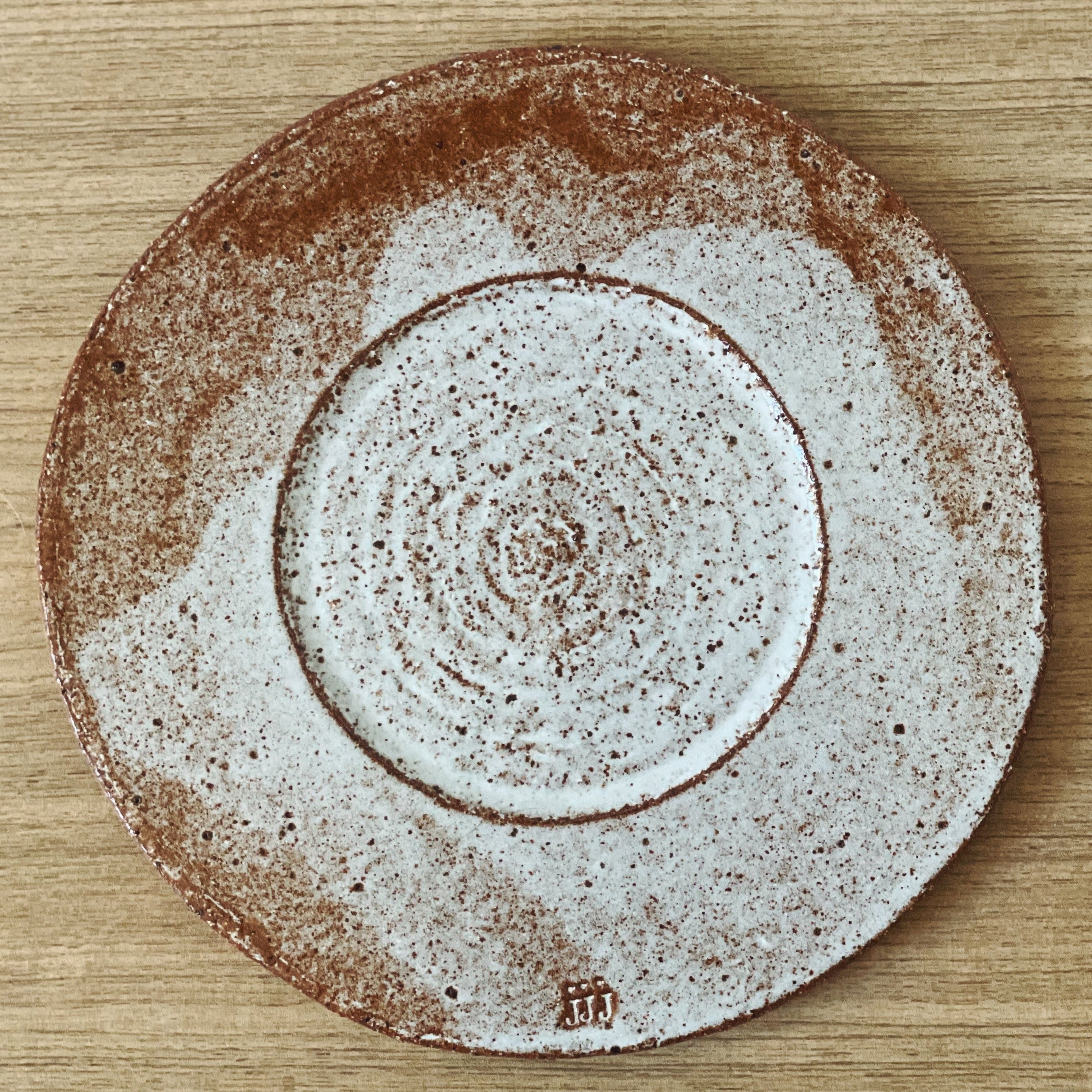 Jenn Johnston Ceramics sweet sandy planterID - with drainage hole and coaster